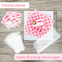 Load image into Gallery viewer, Class Valentine Kit (S'Mores & Tickled Pink)--INCLUDES TEACHER VALENTINE!
