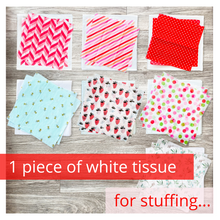 Load image into Gallery viewer, 1 piece of white tissue for stuffing
