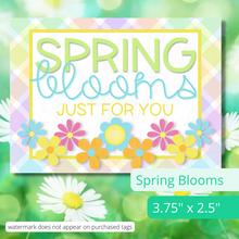 Load image into Gallery viewer, Cute spring floral tag, cute tag for flower basket