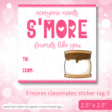 Load image into Gallery viewer, Class Valentine Kit (S'Mores & Tickled Pink)--INCLUDES TEACHER VALENTINE!