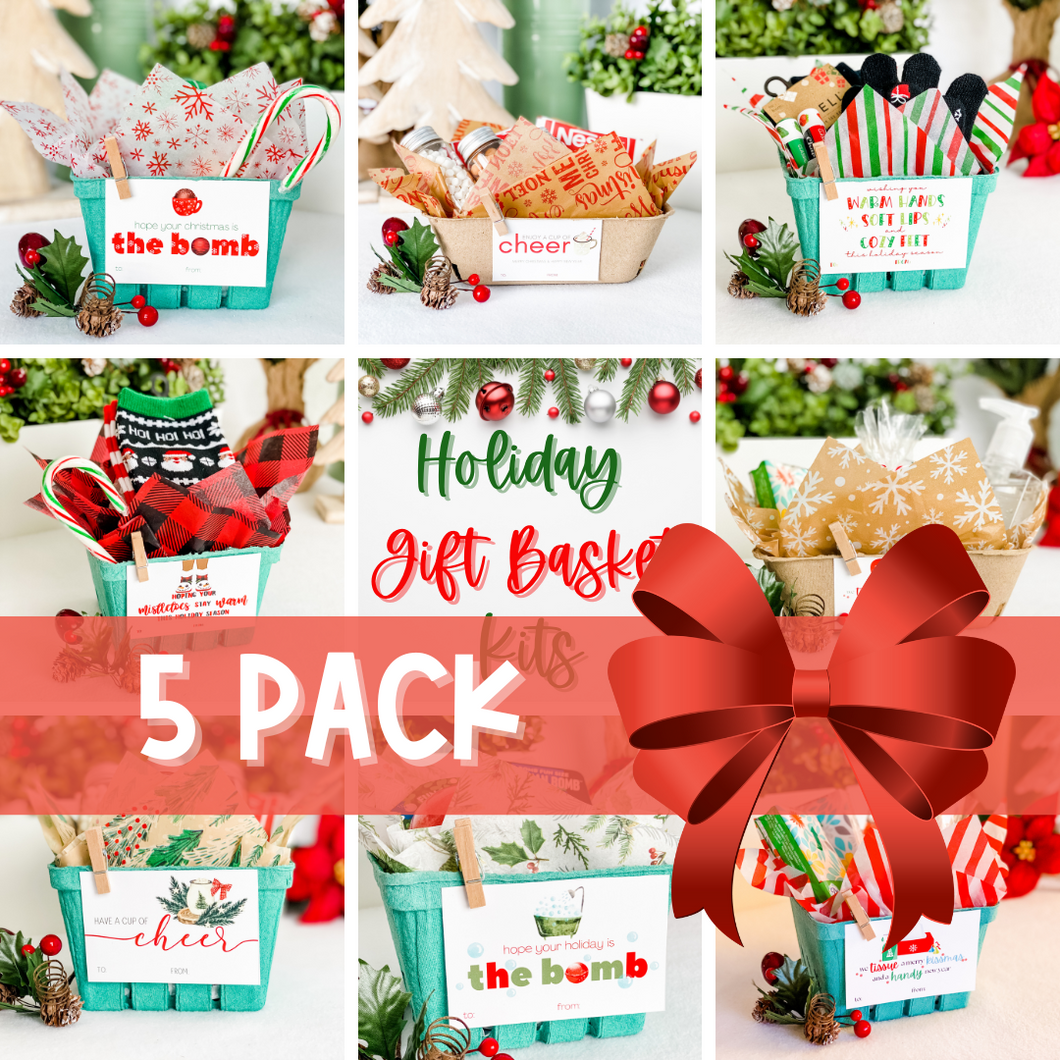 Christmas Gift Basket Packaging | Pack of 5