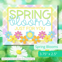 Load image into Gallery viewer, Cute spring floral tag, cute tag for flower basket
