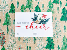 Load image into Gallery viewer, CUSTOMIZABLE Cup of Cheer Tags (Cozy Christmas)--INSTANT DOWNLOAD
