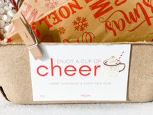 Load image into Gallery viewer, CUSTOMIZABLE Cup of Cheer Gift Tags (Modern Style)--INSTANT DOWNLOAD
