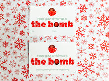 Load image into Gallery viewer, CUSTOMIZABLE Hot Chocolate Bomb Gift Tags (Merry &amp; Bright)-INSTANT DOWNLOAD
