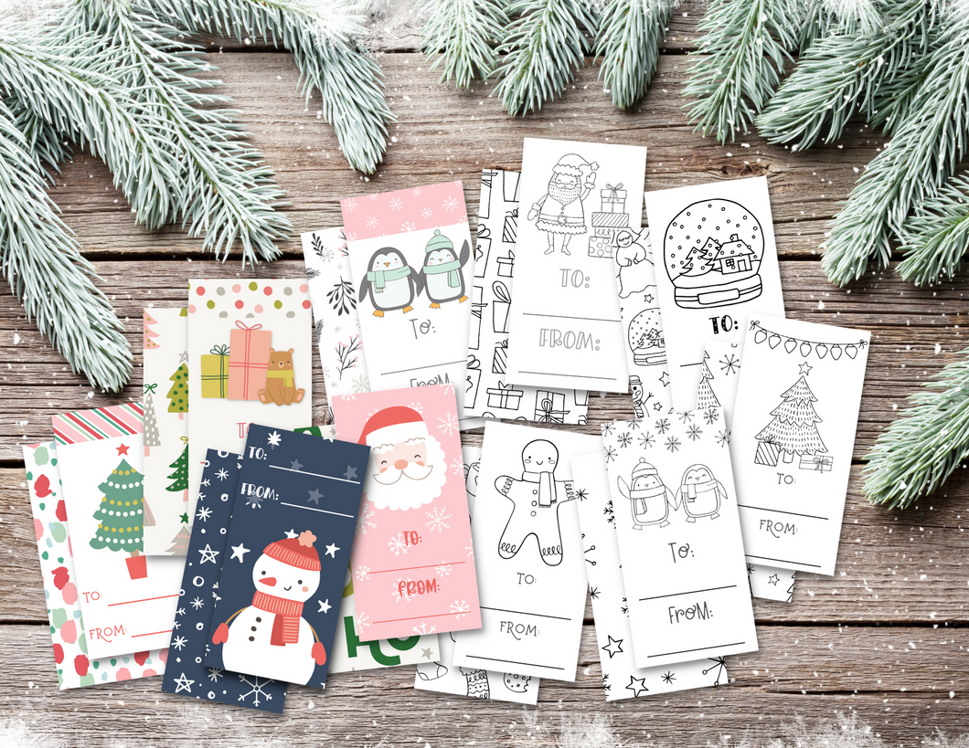 Printable Merry & Bright Christmas Gift Tags