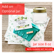 Load image into Gallery viewer, helping me bloom gift basket kit with jar add on
